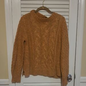 Wooden Ships Crew Neck Cable Sweater - Warm Orange..super Soft